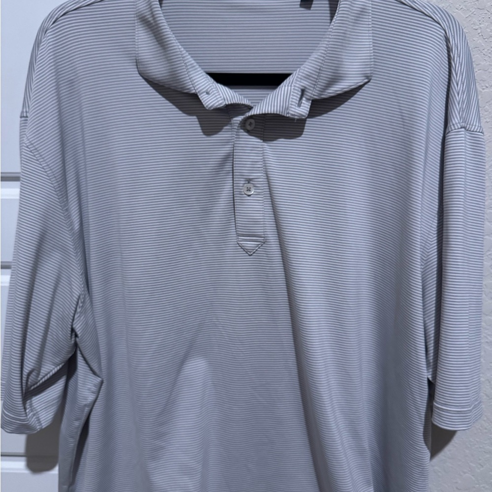 Gray Polo Button Down Shirt Relaxed Fit